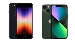 比較：新款 2022 iPhone SE 與 iPhone 13 mini