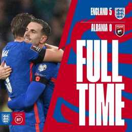 世預賽-英格蘭5-0阿爾巴尼亞，凱恩完美戴帽